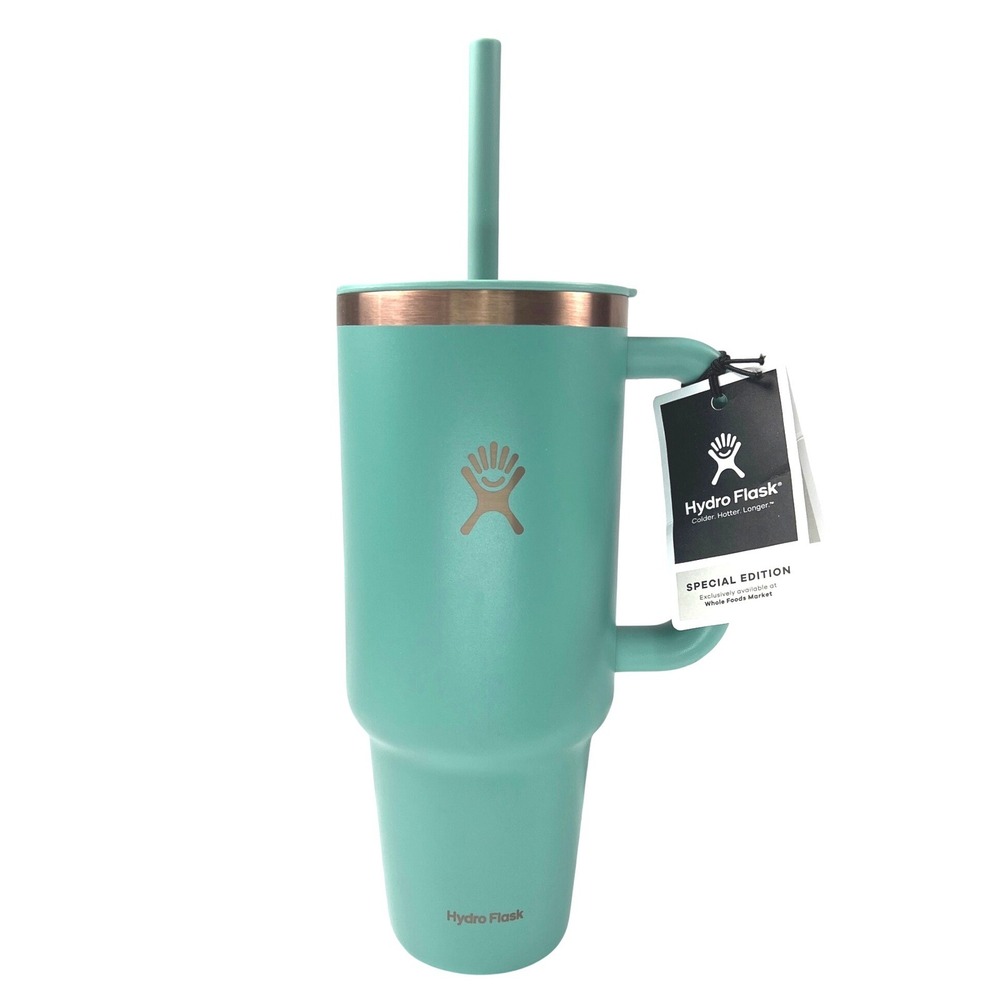 Hydro Flask 40 oz Travel Tumbler Teal‎ Green Copper Whole Foods Special Edition